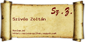 Szivós Zoltán névjegykártya
